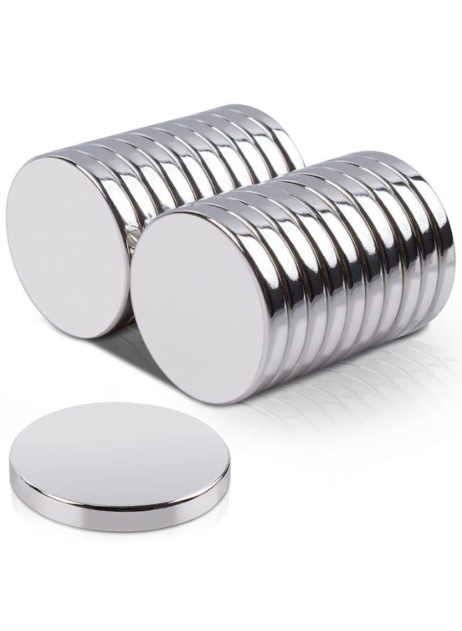 سيلكفكس قوية جولة قرص النيوديميوم المغناطيسات ، 0.79 × 0.12 بوصة 20 قطعة من أجهزة الكمبيوتر المغناطيسية الدائمة الصغيرة المغناطيسية للأرض النادرة للوحف البيضاء مجلس الوزراء باب المطبخ الثلاجة تخزين أداة المكتب - Image 1