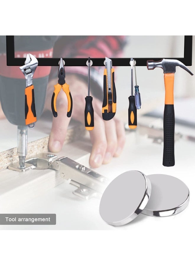 سيلكفكس قوية جولة قرص النيوديميوم المغناطيسات ، 0.79 × 0.12 بوصة 20 قطعة من أجهزة الكمبيوتر المغناطيسية الدائمة الصغيرة المغناطيسية للأرض النادرة للوحف البيضاء مجلس الوزراء باب المطبخ الثلاجة تخزين أداة المكتب - Image 4