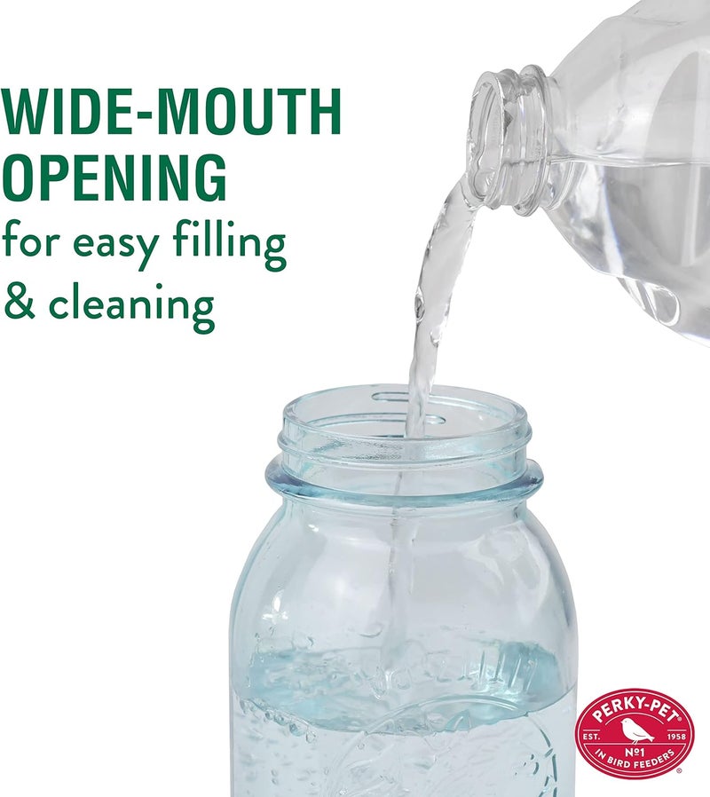 بيركي-بيت 1 Mason Jar Wild Bird Waterer 783، اللون الأزرق - Image 5