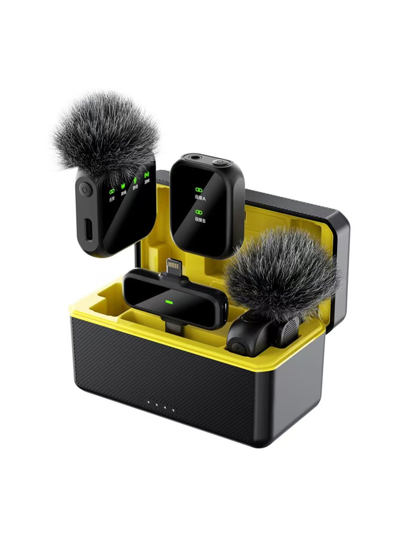 Generic K50 Wireless Lavalier Microphones, Mini Microphone for iPhone iPad Android Camera USB-C, Mini Mic with Mute/Reverb/Noise Reduction, Real time Monitoring for Video Recording, Vlog, YouTube  - Image 1