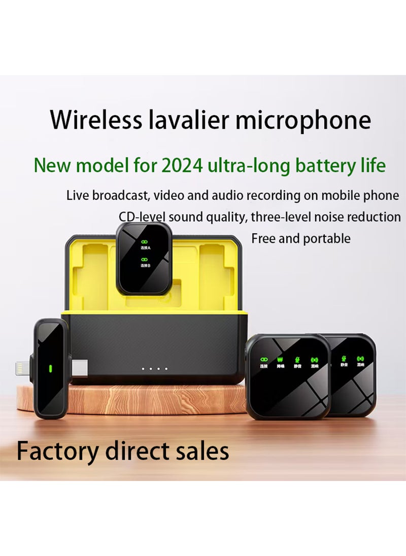 Generic K50 Wireless Lavalier Microphones, Mini Microphone for iPhone iPad Android Camera USB-C, Mini Mic with Mute/Reverb/Noise Reduction, Real time Monitoring for Video Recording, Vlog, YouTube  - Image 5