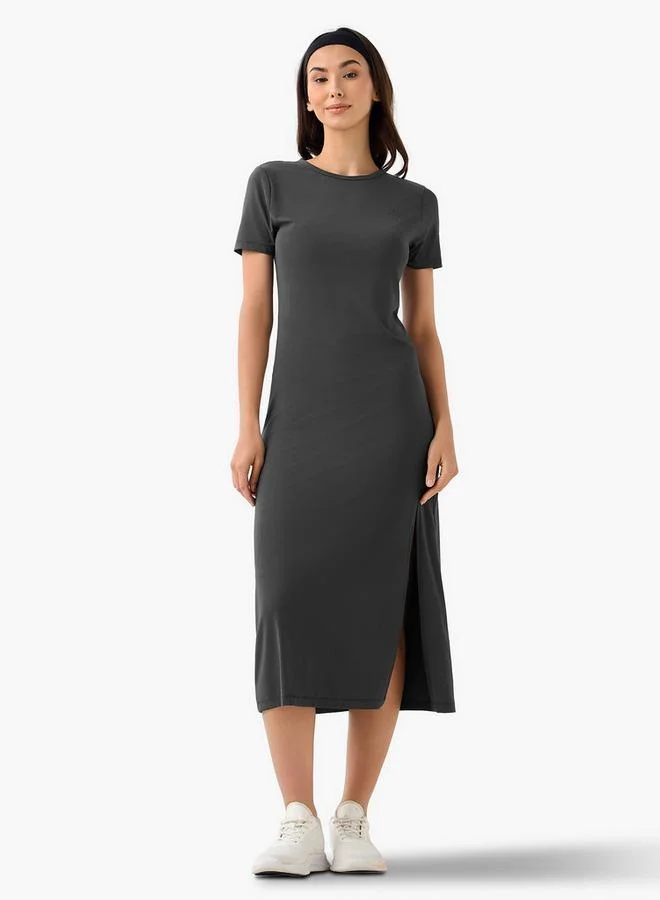 Splash Active Long Dress with Slit Detail