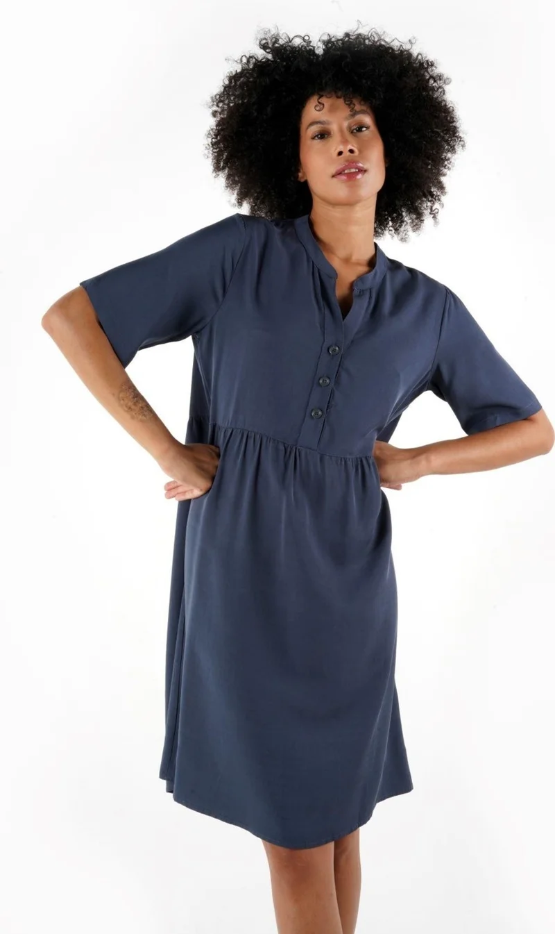 Alexander Gardi Blue Empire Waist Dress