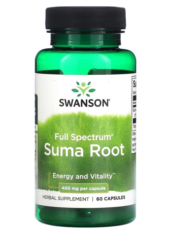 SWANSON Full Spectrum Suma Root 400 mg 60 Capsules - Image 1