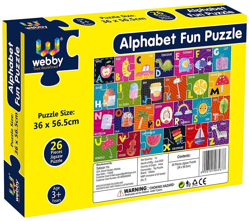 Webby Alphabets Floor Puzzle for 3 and Above, 26 Piece, Multicolour - Kids - Image 5