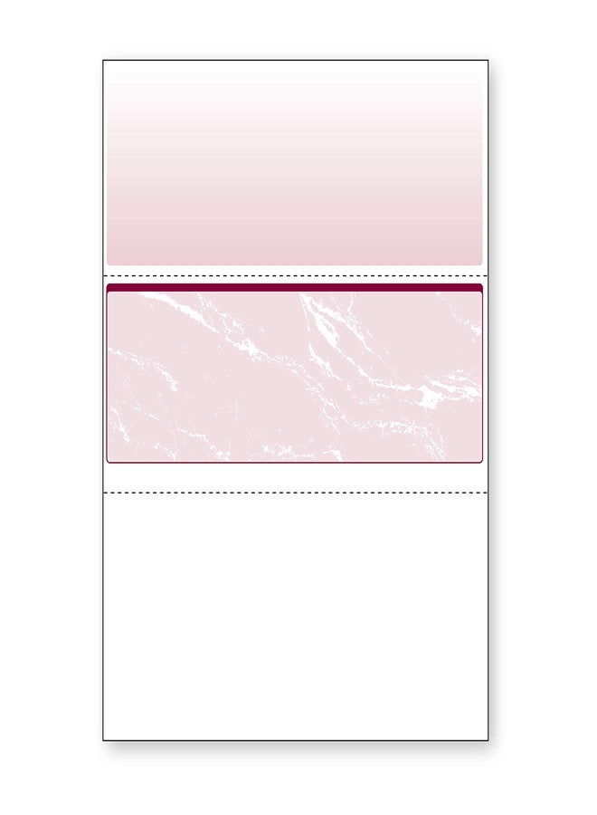DocuGard Standard Burgundy Marble Middle High Security Check Paper - Laser/Inkjet Printer Compatible - 11 Security Features - 500 Blank Business Checks (04511) - Image 1