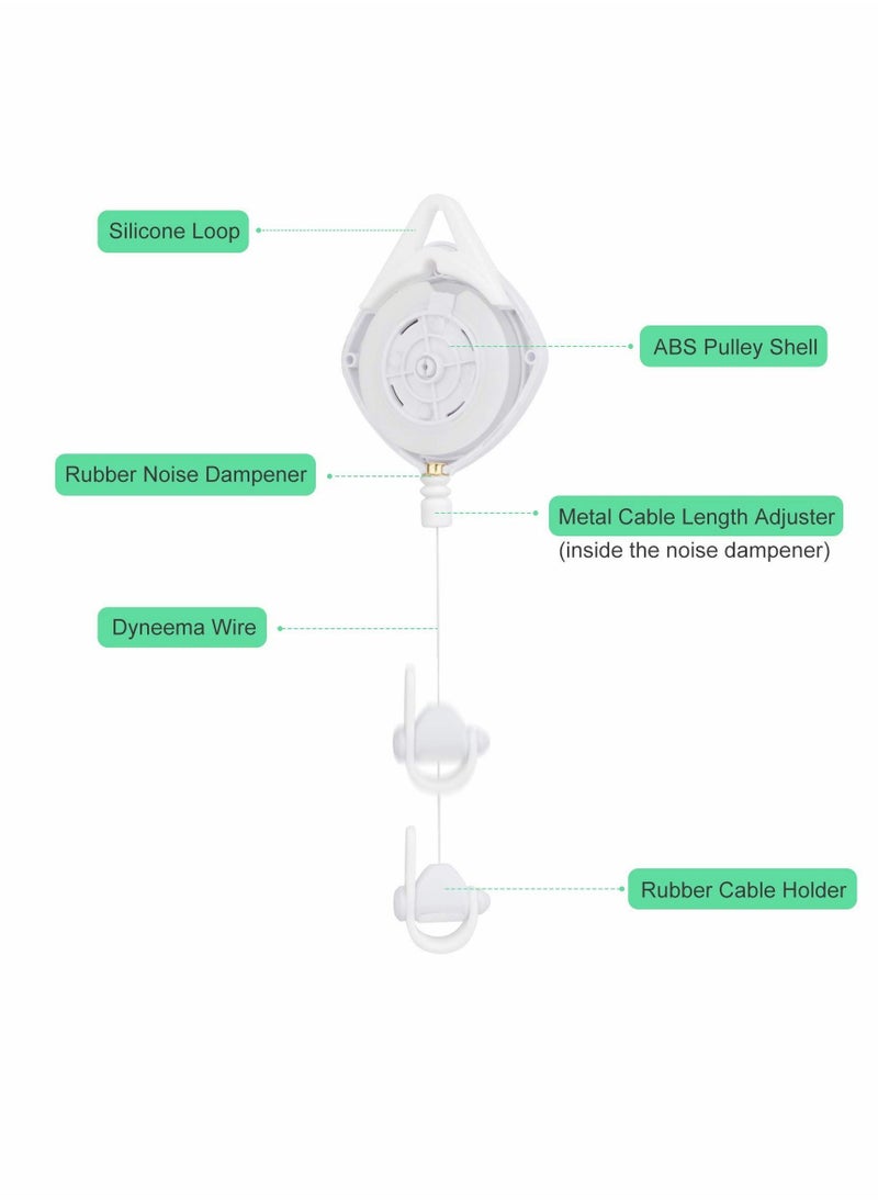 Y&D - VR Cable Management System,Retractable Ceiling Pulley System for Oculus,for Meta Quest,for Quest 2/Rift/Rift S,for HTC Vive,for Vive Pro,for Valve Index Link Accessories-6PCS - Image 1