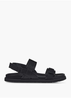 DUCHINI Men's Strap Detail Sandals with Hook and Loop Closure  - Image 1