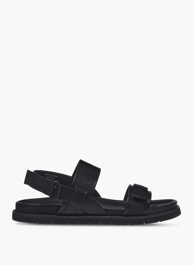 DUCHINI - Men's Strap Detail Sandals with Hook and Loop Closure - Image 1