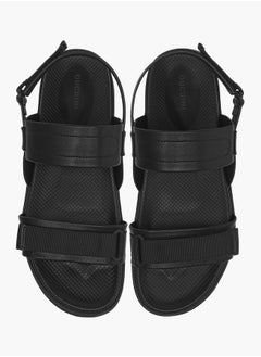 DUCHINI Men's Strap Detail Sandals with Hook and Loop Closure  - Image 2