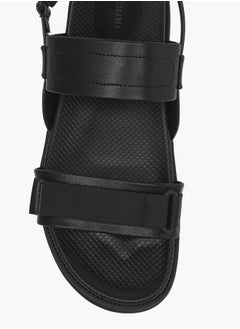 DUCHINI Men's Strap Detail Sandals with Hook and Loop Closure  - Image 3