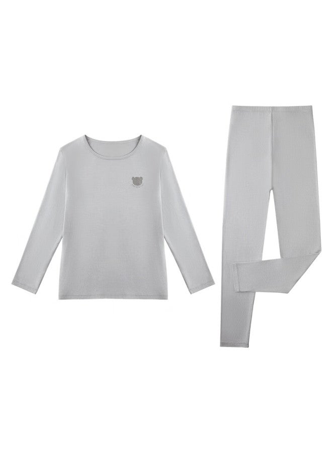 Urban Beauty Children's Modal Thermal Underwear Set For Boys And Girls, Youth Cotton Knit Long Johns Set