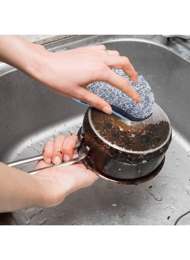 SCRUBIT MultiPurpose Sponges Kitchen by Scrubit  NonScratch Microfiber sponges for Cleaning Along with Heavy Duty Scrubbing Power  Reusable Dish Sponge for Dishes Pots and Pans 6 Pack Small - Image 4