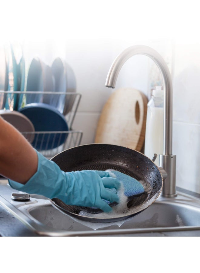 SCRUBIT MultiPurpose Sponges Kitchen by Scrubit  NonScratch Microfiber sponges for Cleaning Along with Heavy Duty Scrubbing Power  Reusable Dish Sponge for Dishes Pots and Pans 6 Pack Small - Image 3