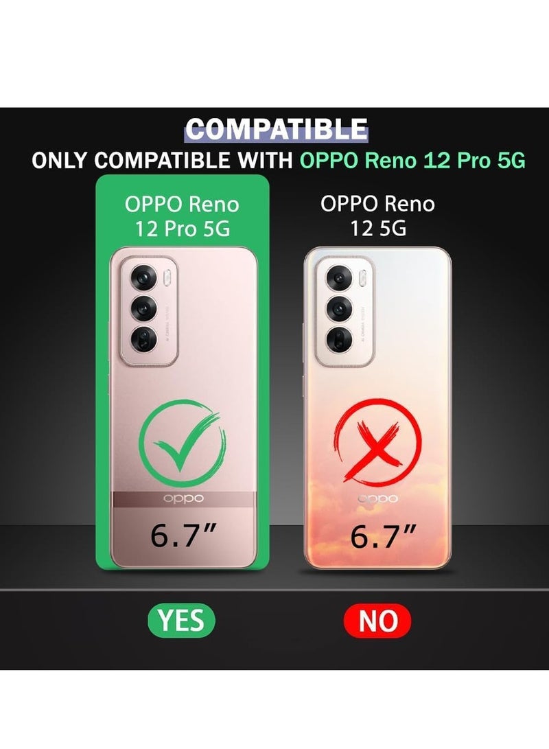BORTONY OPPO Reno 12 Pro Case Cover Soft Silicone Case Shockproof Matte Finish Back Cover with Camera Protection Case for OPPO Reno 12 Pro - Image 2