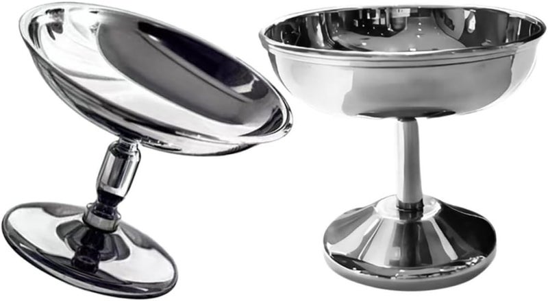 KICHOUSE 2Pcs Dessert Cups Elegant Ice Cream Storage Goblet for Parties Reusable Fruit and Dessert Bowl for Appetizers and Snacks Kitchen and Restaurant - Image 1