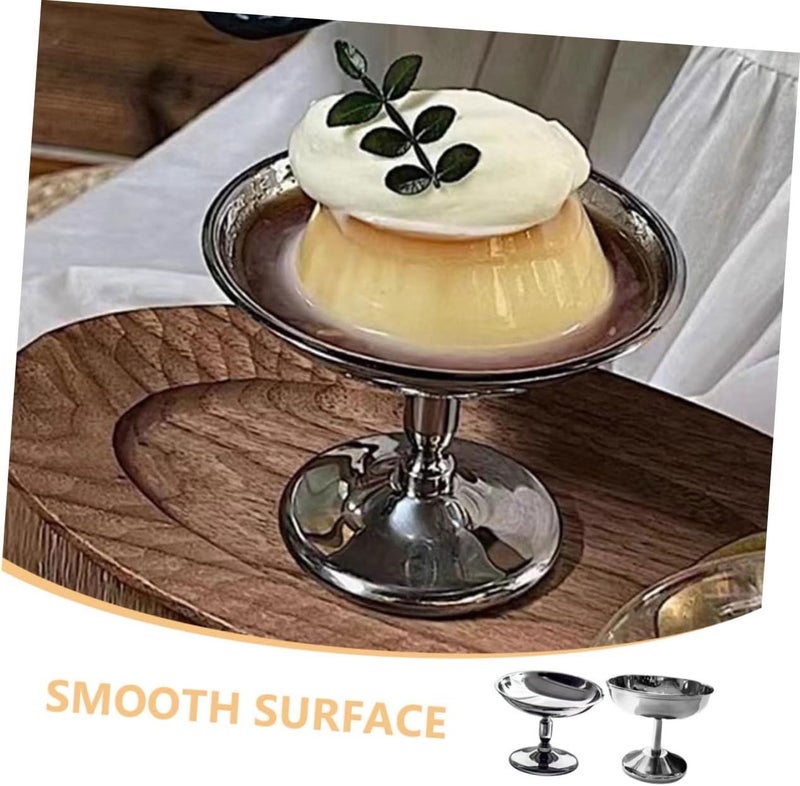 KICHOUSE 2Pcs Dessert Cups Elegant Ice Cream Storage Goblet for Parties Reusable Fruit and Dessert Bowl for Appetizers and Snacks Kitchen and Restaurant - Image 2
