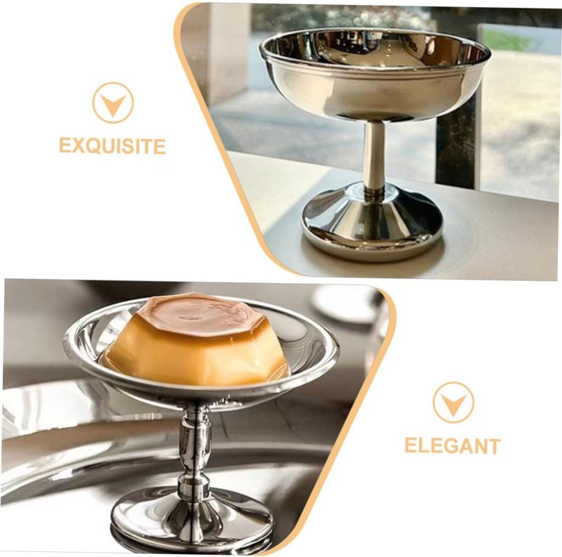 KICHOUSE 2Pcs Dessert Cups Elegant Ice Cream Storage Goblet for Parties Reusable Fruit and Dessert Bowl for Appetizers and Snacks Kitchen and Restaurant - Image 3