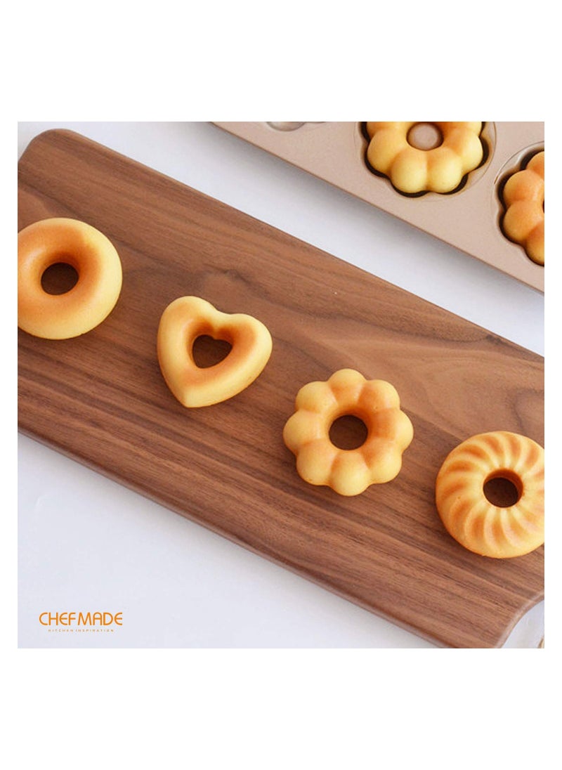 chefmade - Donut Mold Cake Pan 12 Cavity Non Stick Pattern Doughnut Bakeware - Image 1