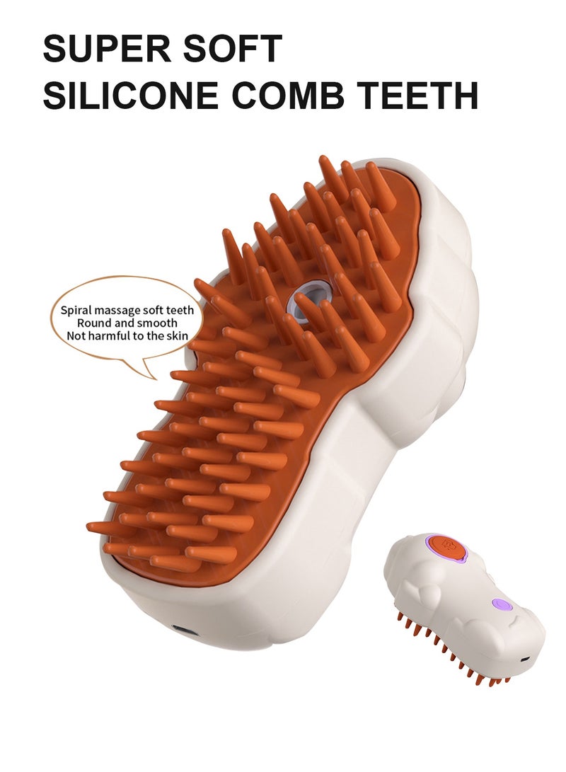 Pet USB Electric Spray Massage Comb, Cat Anti-Fly Hair Cleaning Massage Three-In-One Comb - Image 1