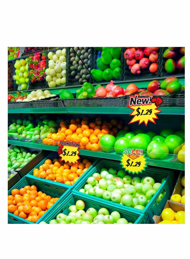 Excefore Starburst Sign Cards, Sale Paper Signs Price Burst Signs Assorted Display Tags for Retail Store 60 Pieces - Image 3