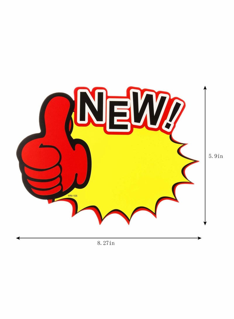 Excefore Starburst Sign Cards, Sale Paper Signs Price Burst Signs Assorted Display Tags for Retail Store 60 Pieces - Image 5