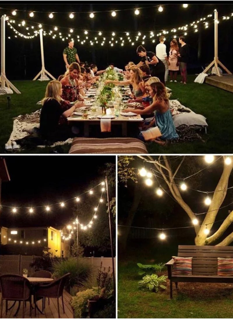 BLUE CORAL Solar String Lights Crystal Ball 10M String Lamps Waterproof Fairy Lights 50 LED Garland Wedding Decoration Party Outdoor Lighting (Warm)  - Image 3