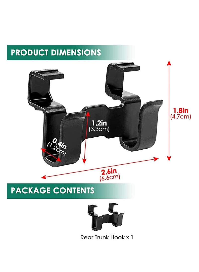 Excefore Rear Trunk Hook, Trunk Grocery Bag Hooks, Trunk Modification Upgarde Storage Organizer Storage Bags Holders, ABS Material, Compatible with Tesla Model Y 2022 2021 (Black) - Image 4