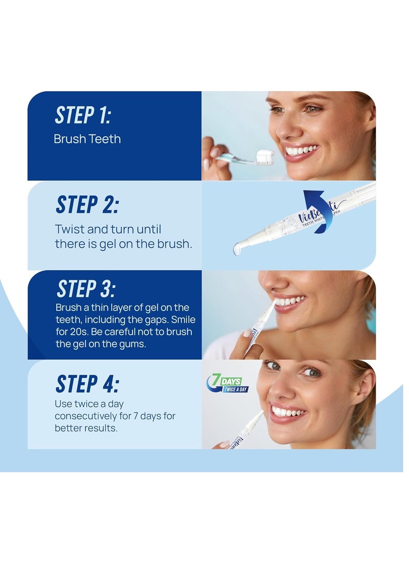VieBeauti - VieBeauti Teeth Whitening Pen (3 Pcs), 30+ Uses, Effective, Painless, No Sensitivity, Travel-Friendly, Easy to Use, Beautiful White Smile, Mint Flavor - Image 1