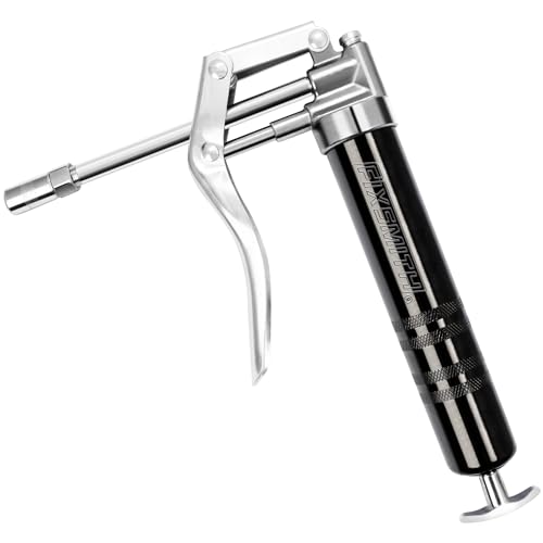 FIXSMITH Mini Grease Gun Small Pistol Grip Grease Gun Design for 3oz Cartridges with 66 inch Rigid Extension Pipe 3Way Loading 4000 PSI Max Pressure - Image 1