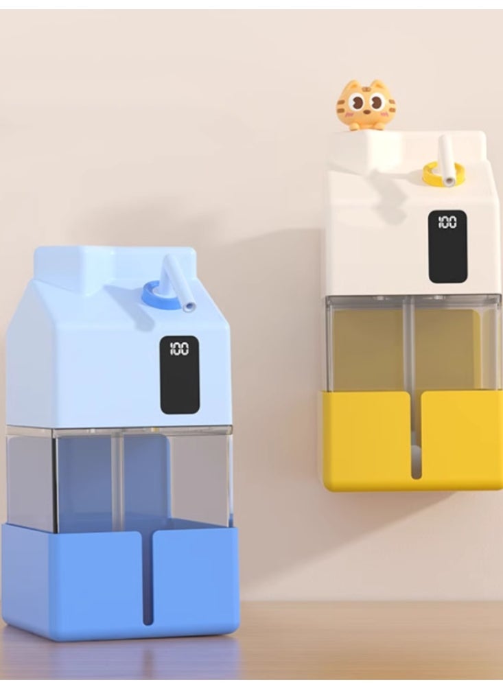 Automatic Hand Sanitizer Induction Foam Mobile Phone Washing Machine Electric Foaming Soap Dispenser Household Washing Phone (Milky White) Standalone