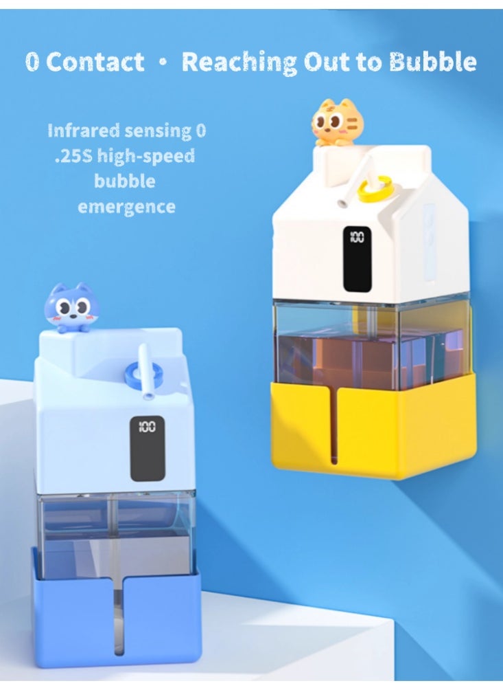 Automatic Hand Sanitizer Induction Foam Mobile Phone Washing Machine Electric Foaming Soap Dispenser Household Washing Phone (Milky White) Standalone