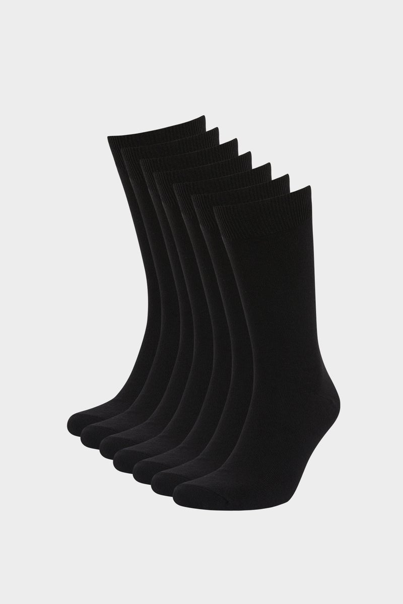 DeFacto Black Man 7 Piece Long Socks Casual - Image 1