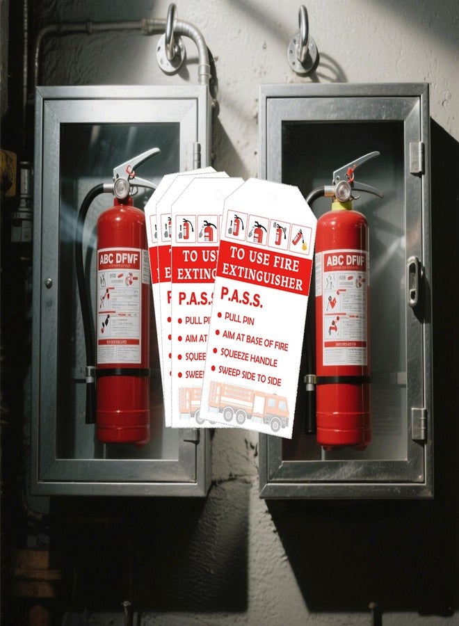 wootile Fire Extinguisher Tags Card 100Pcs Monthly Fire Extinguisher Inspection Record Tags 4 Year 2024 to 2027 Maintenance Tag for Indoor Outdoor 3.25 x 5 Inch - Image 3