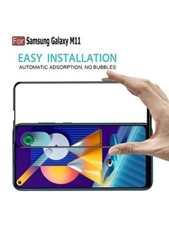 HuHa Screen Protector Glass Full Glue Tempered Screen Guard Anti Explosion 2.5D for Samsung Galaxy M11 & A11,  - Image 4