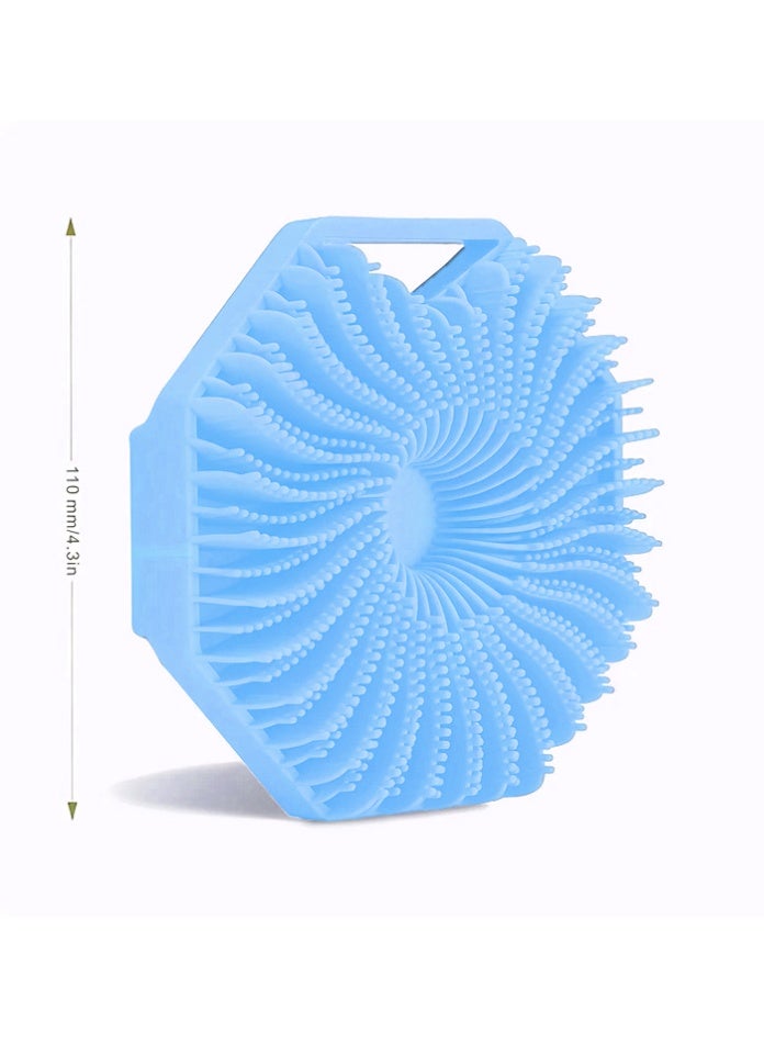 يفيي فرشاة الجسم المصنوعة من السيليكون - مقشر لطيف للجسم أثناء الاستحمام، ليفة سيليكون بشعيرات ناعمة، تدوم طويلاً وأكثر صحة من ليفة الاستحمام التقليدية - عبوة واحدة - Image 2