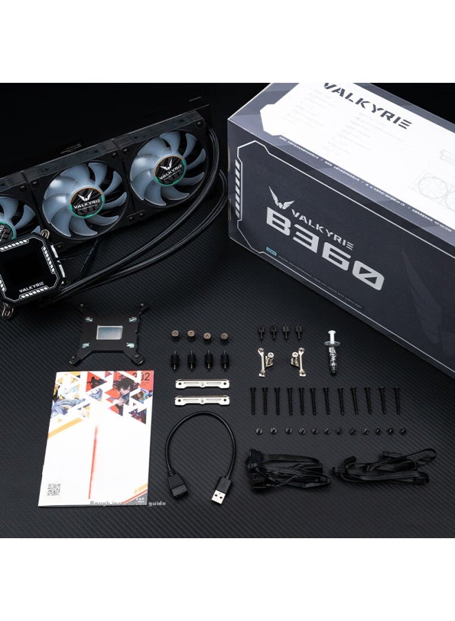Valkyrie B360 Vk All-in Cpu Liquid Cooler With 2-inch Ips Lcd Screen, Multi-platform Support, Argb Lighting Effects, And Single-wire Fan - Image 4