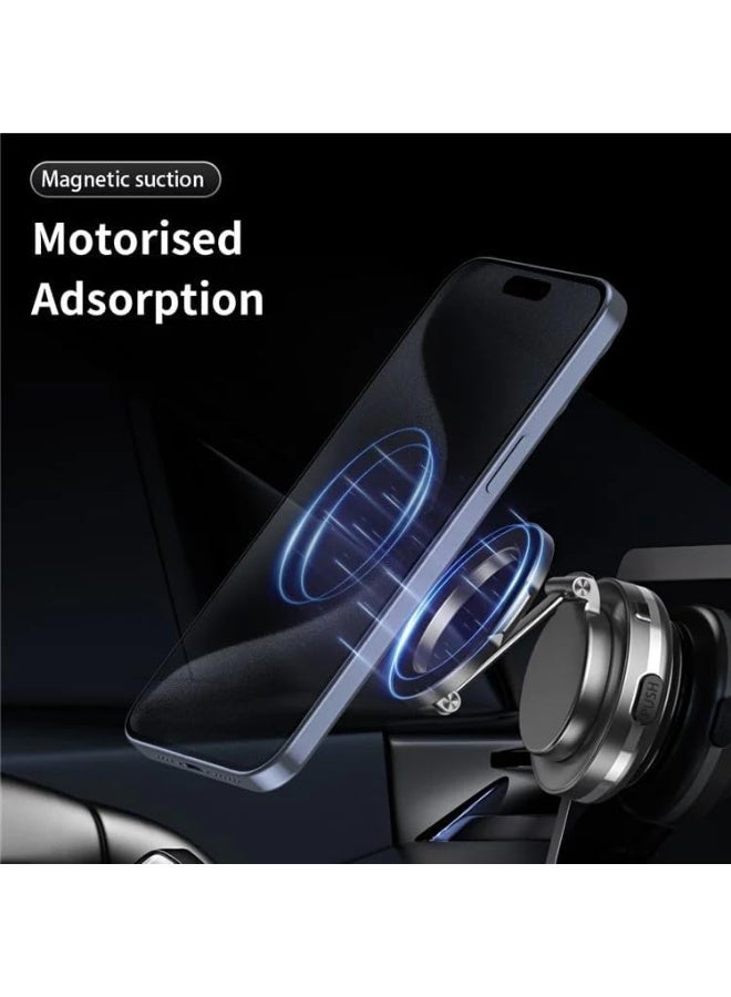 Vacuum Magnetic Suction Car Phone Mount, Magnetic Charging, Foldable Stretch Suction Cup, Dashboard & Windshield Phone Mount, Industrial-Strength for All Smartphones  - Image 4