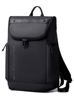 ARCTIC HUNTER Water Resistant Polyester 180 Degree Flat Open 15.6 inch Unisex Travel Laptop Backpack B00465 Black  - Image 1