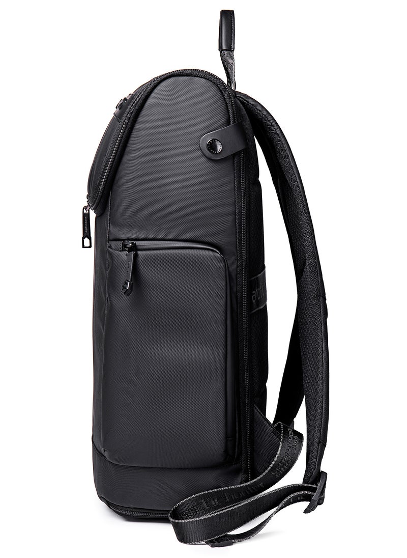 ARCTIC HUNTER Water Resistant Polyester 180 Degree Flat Open 15.6 inch Unisex Travel Laptop Backpack B00465 Black  - Image 4