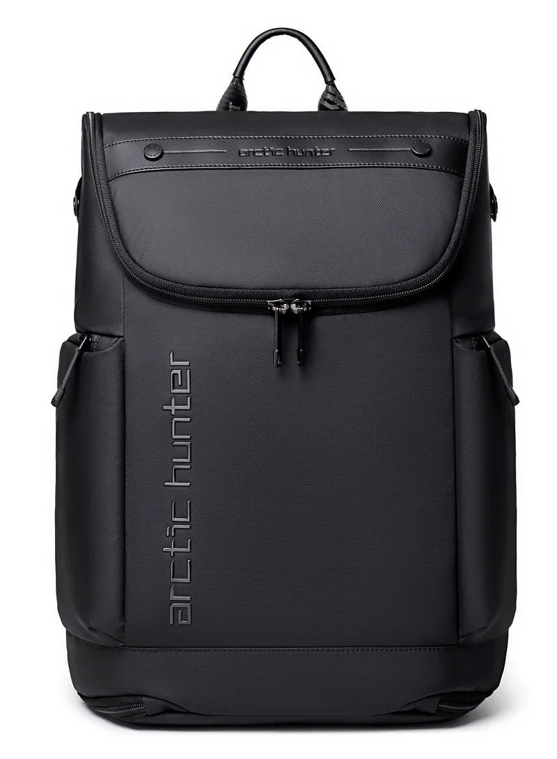 ARCTIC HUNTER Water Resistant Polyester 180 Degree Flat Open 15.6 inch Unisex Travel Laptop Backpack B00465 Black