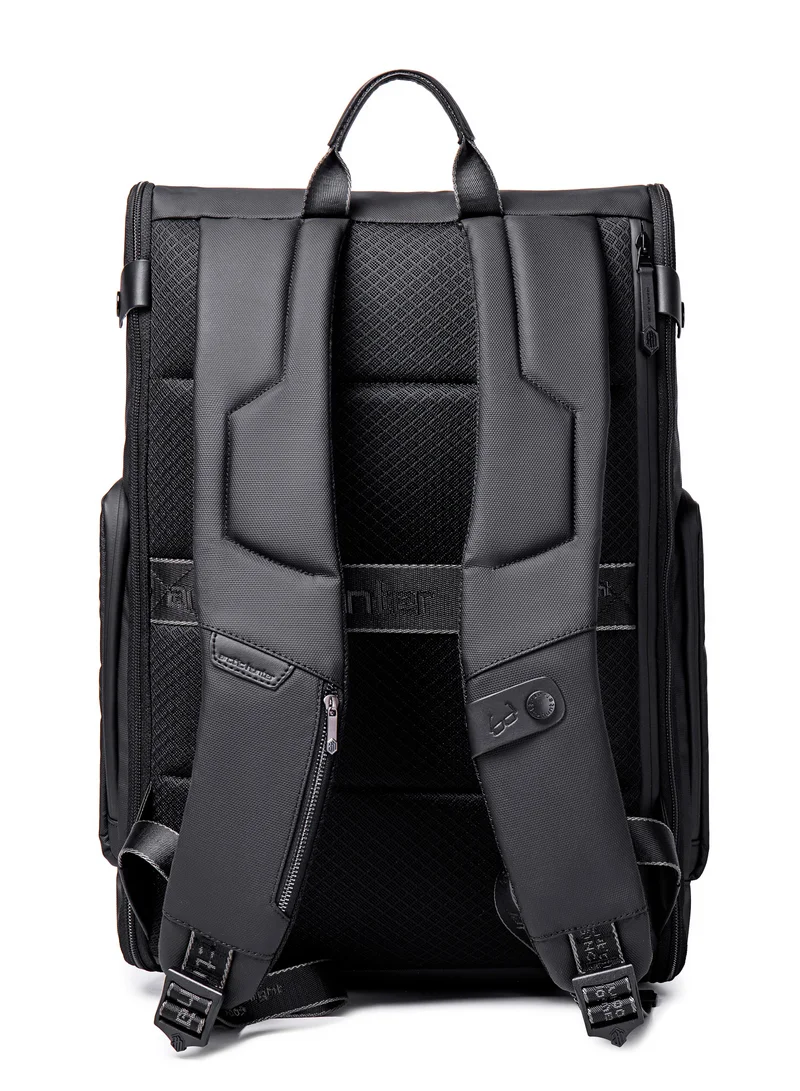 ARCTIC HUNTER Water Resistant Polyester 180 Degree Flat Open 15.6 inch Unisex Travel Laptop Backpack B00465 Black