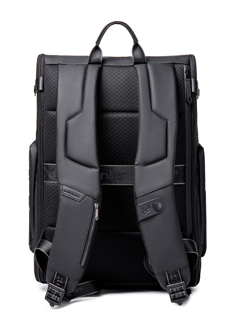 ARCTIC HUNTER Water Resistant Polyester 180 Degree Flat Open 15.6 inch Unisex Travel Laptop Backpack B00465 Black  - Image 5