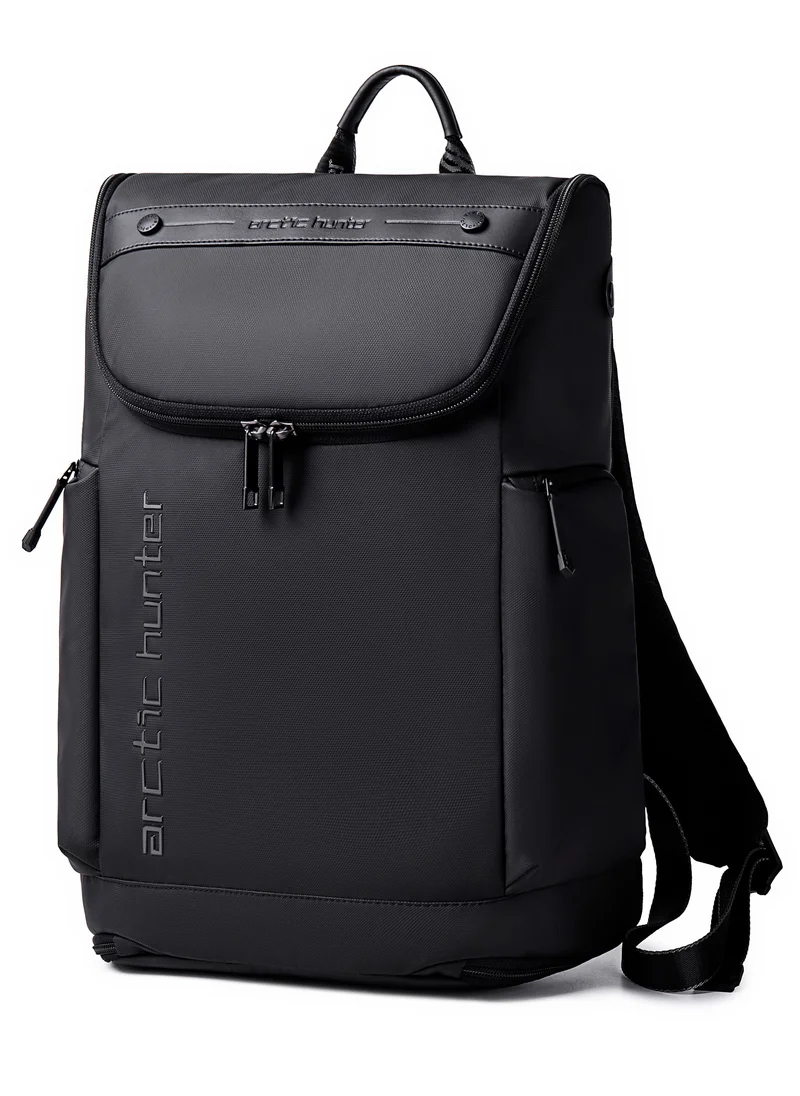 أركتيك هانتر Water Resistant Polyester 180 Degree Flat Open 15.6 inch Unisex Travel Laptop Backpack B00465 Black