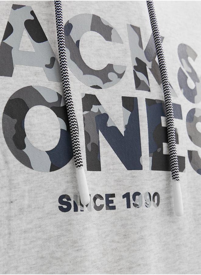 JACK & JONES - Front Logo Graphic Regular Fit Hoodie - Image 1