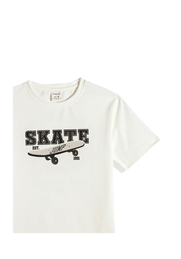 CAVIO Boys Skate Graphic T-Shirt and Shorts Set - Image 3