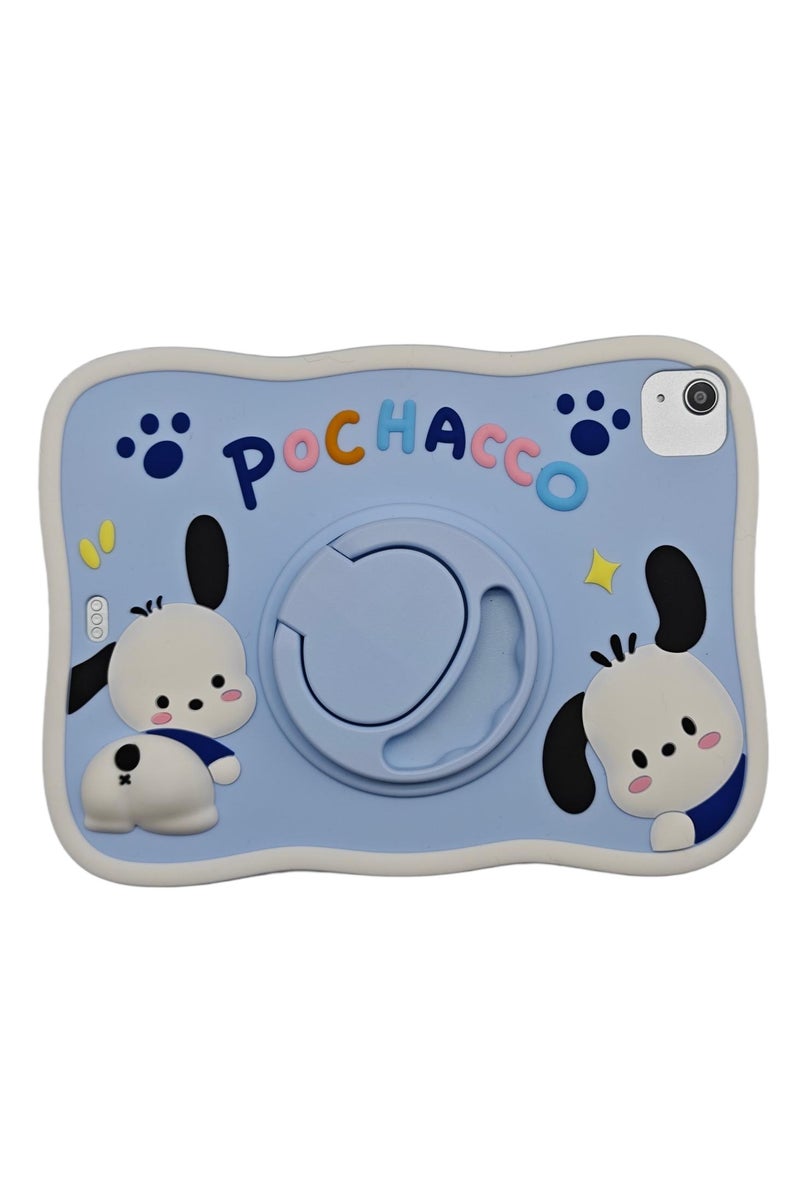 Pochacco iPAD Case for iPad 10.9inch 2022 with 360°Rotatable Hand Strap/Stand, iPad 10th Silicone Cover  for Kids - Image 3