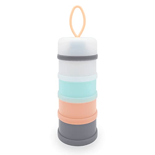 LADISO Baby Formula Dispenser Formula Container BPA Free 4 Layers Baby Feeding Travel Storage Container Portable Milk Powder Dispenser Container NonSpill Stackable Baby Snack Storage Container