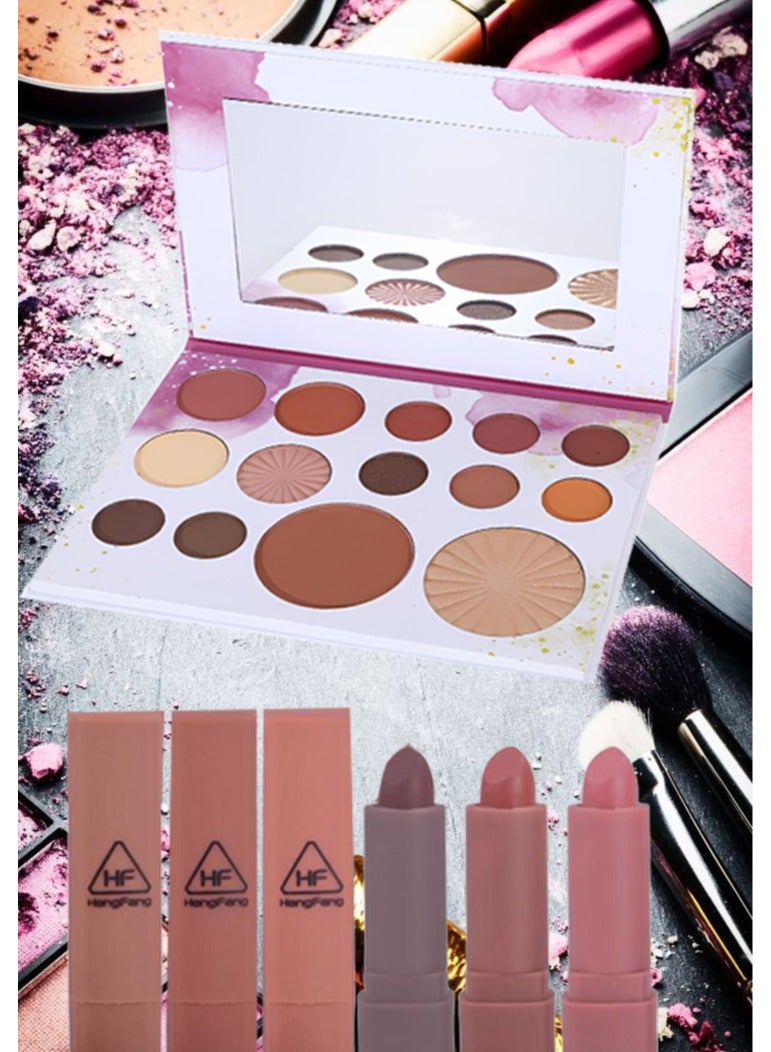 Heng Fang Palette Of A Variety Of Cosmetics With A 6-Piece Lipstick Mini Set - Image 1
