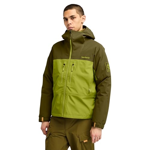 Timberland Men's MFT Motion Waterproof 3L Jacket, Dark Olive/Guacamole, XX-Large - Image 1